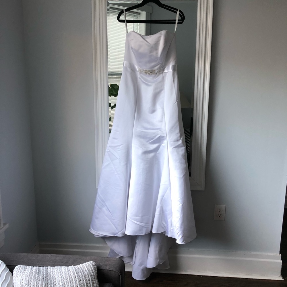 David’s Bridal Strapless Wedding Dress (unaltered)